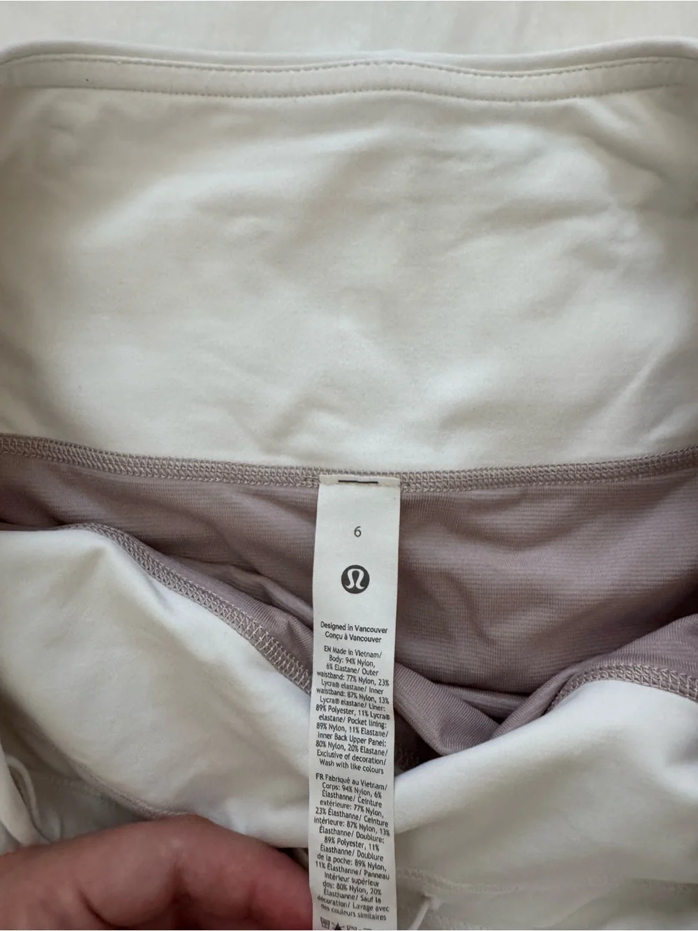 Lululemon Speed Up White Shorts
